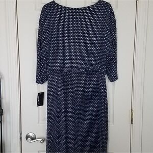 En Focus Studio Midi Dress NWT Size 10 Navy & Silver